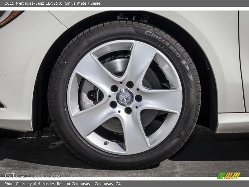 Cirrus White / Beige 2015 Mercedes-Benz CLA 250