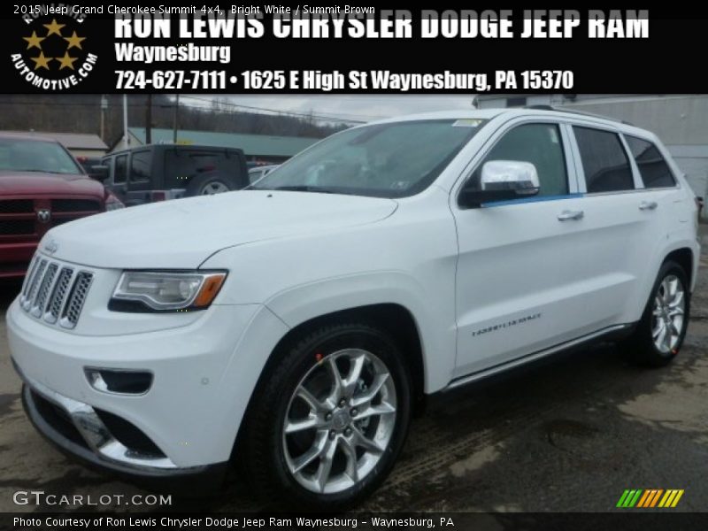 Bright White / Summit Brown 2015 Jeep Grand Cherokee Summit 4x4