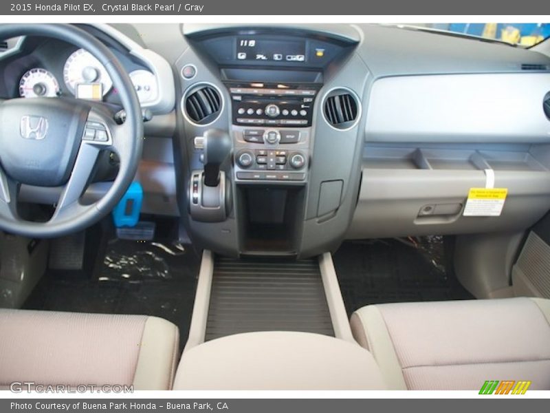 Crystal Black Pearl / Gray 2015 Honda Pilot EX
