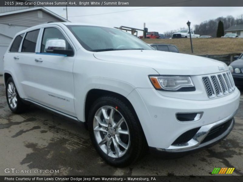 Bright White / Summit Brown 2015 Jeep Grand Cherokee Summit 4x4