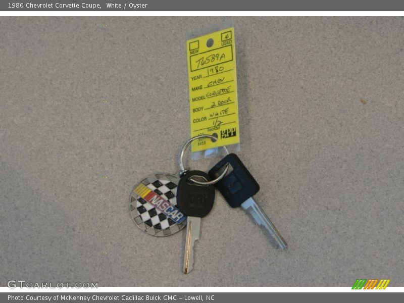 Keys of 1980 Corvette Coupe