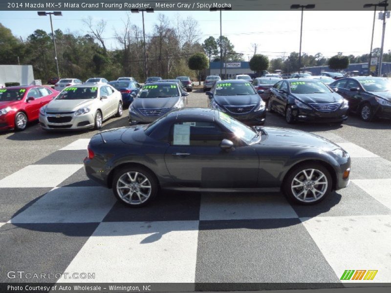 Meteor Gray / Spicy Mocha 2014 Mazda MX-5 Miata Grand Touring Roadster