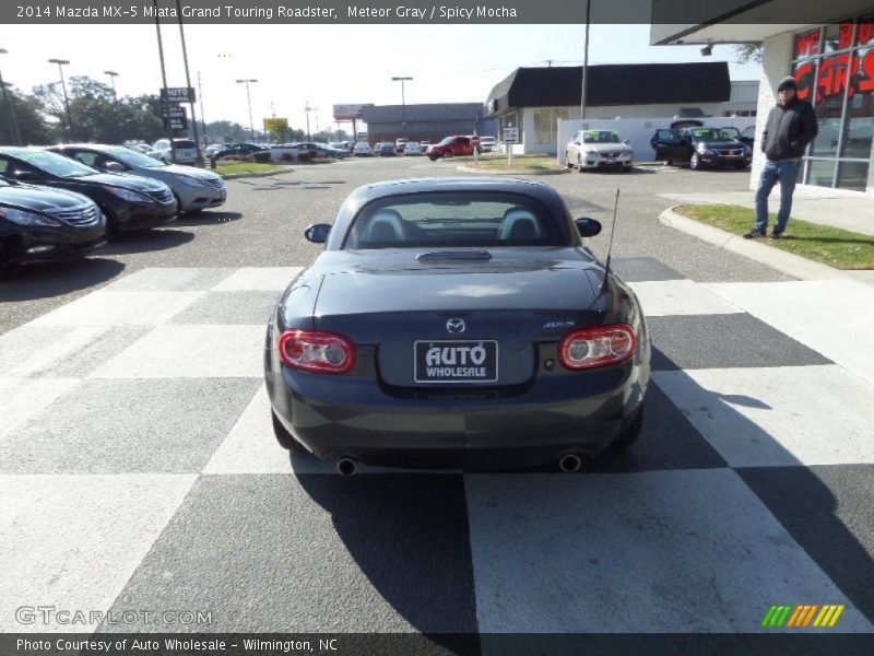 Meteor Gray / Spicy Mocha 2014 Mazda MX-5 Miata Grand Touring Roadster