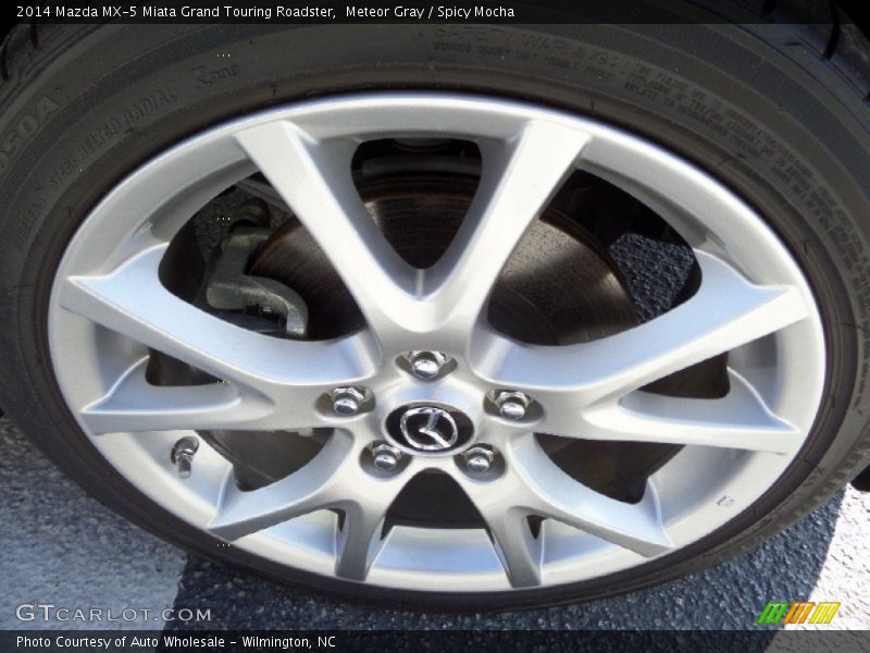 Meteor Gray / Spicy Mocha 2014 Mazda MX-5 Miata Grand Touring Roadster