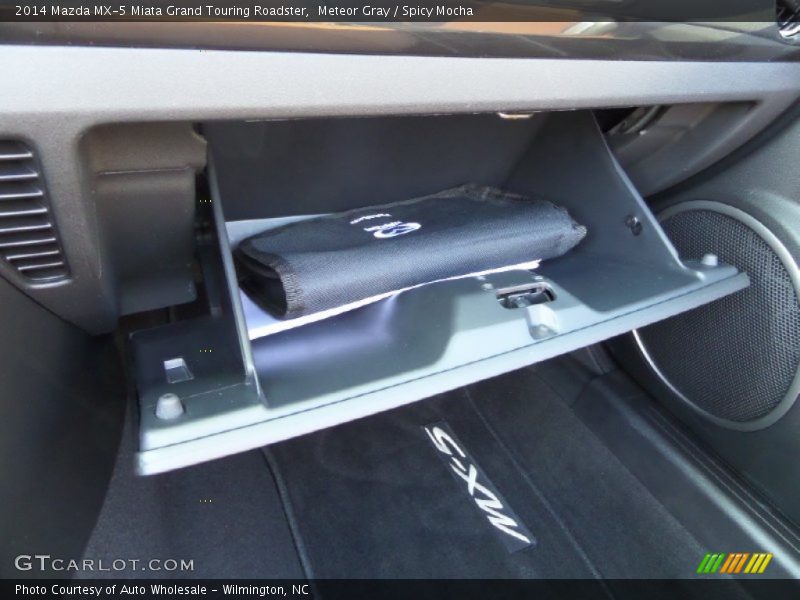 Meteor Gray / Spicy Mocha 2014 Mazda MX-5 Miata Grand Touring Roadster