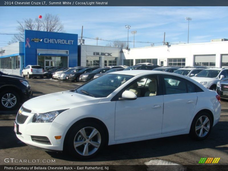 Summit White / Cocoa/Light Neutral 2014 Chevrolet Cruze LT