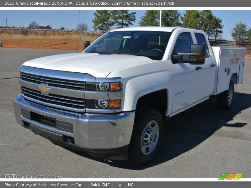 Summit White / Jet Black/Dark Ash 2015 Chevrolet Silverado 2500HD WT Double Cab Utility