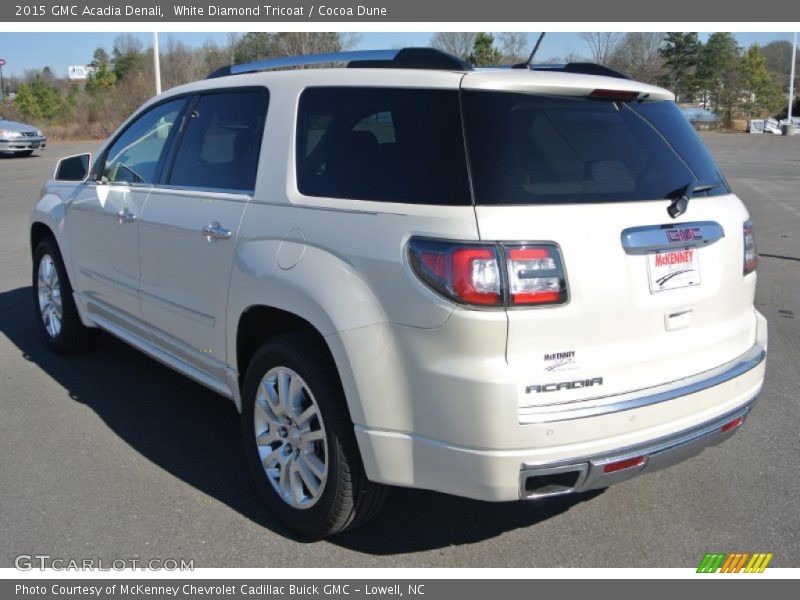 White Diamond Tricoat / Cocoa Dune 2015 GMC Acadia Denali
