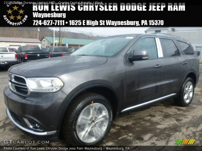 Granite Crystal Metallic / Black 2015 Dodge Durango Limited AWD
