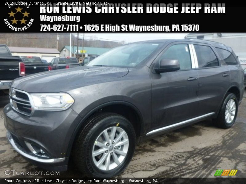 Granite Crystal Metallic / Black 2015 Dodge Durango SXT