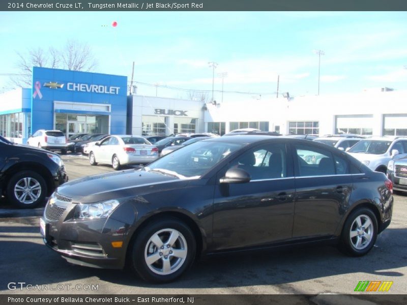 Tungsten Metallic / Jet Black/Sport Red 2014 Chevrolet Cruze LT