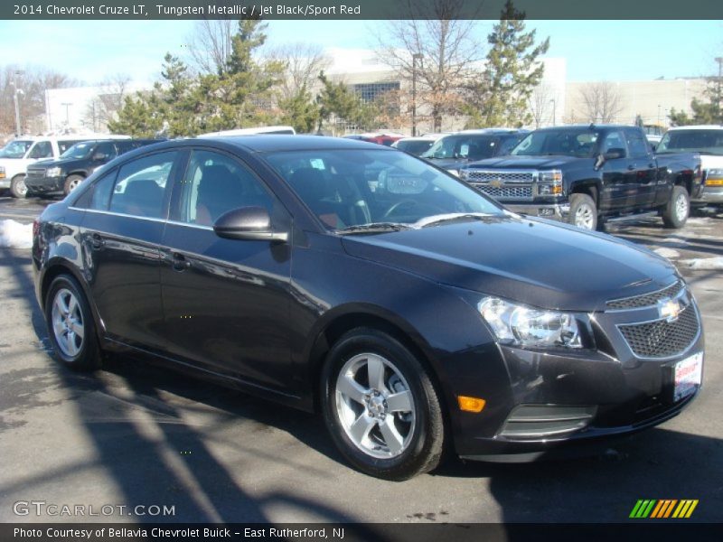 Tungsten Metallic / Jet Black/Sport Red 2014 Chevrolet Cruze LT