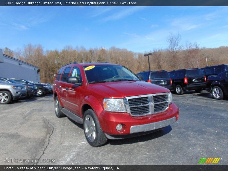 Inferno Red Crystal Pearl / Khaki Two-Tone 2007 Dodge Durango Limited 4x4