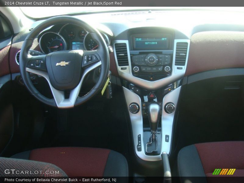 Tungsten Metallic / Jet Black/Sport Red 2014 Chevrolet Cruze LT
