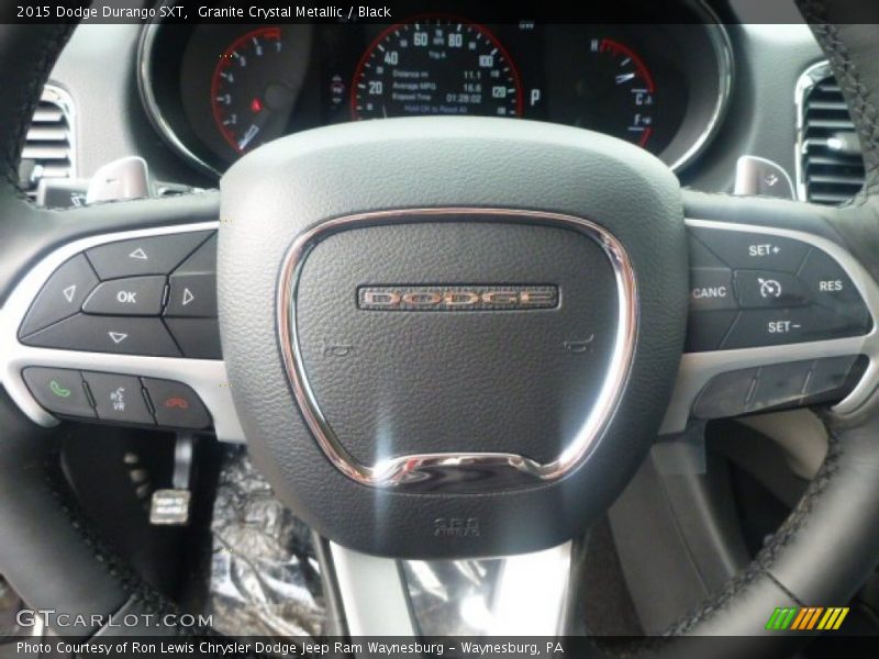Granite Crystal Metallic / Black 2015 Dodge Durango SXT