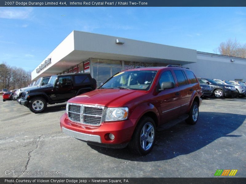 Inferno Red Crystal Pearl / Khaki Two-Tone 2007 Dodge Durango Limited 4x4