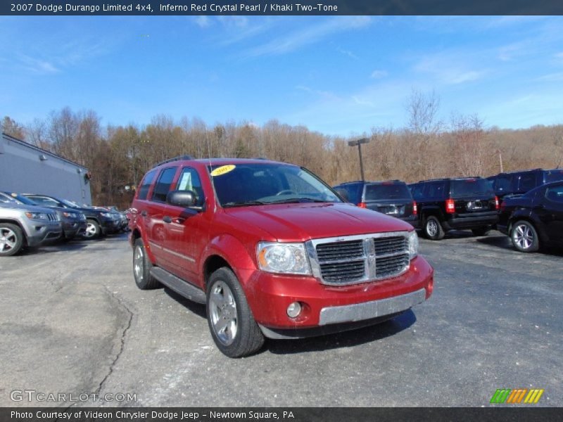 Inferno Red Crystal Pearl / Khaki Two-Tone 2007 Dodge Durango Limited 4x4