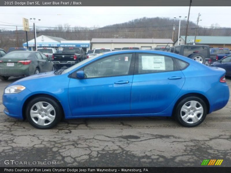 Laser Blue Pearl / Black 2015 Dodge Dart SE