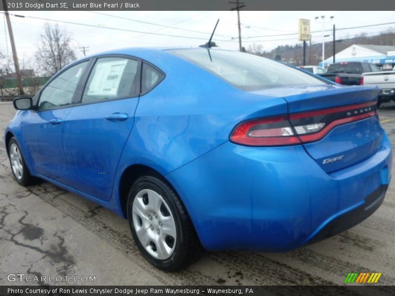 Laser Blue Pearl / Black 2015 Dodge Dart SE