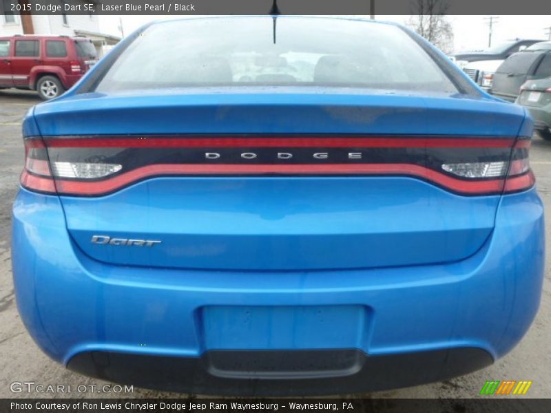 Laser Blue Pearl / Black 2015 Dodge Dart SE