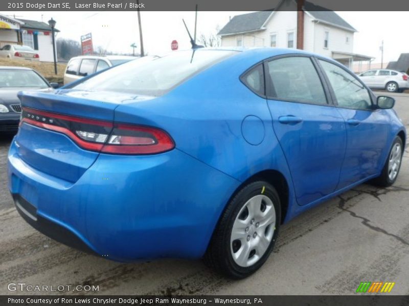 Laser Blue Pearl / Black 2015 Dodge Dart SE