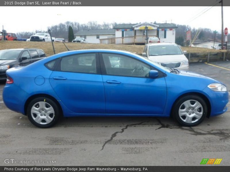 Laser Blue Pearl / Black 2015 Dodge Dart SE
