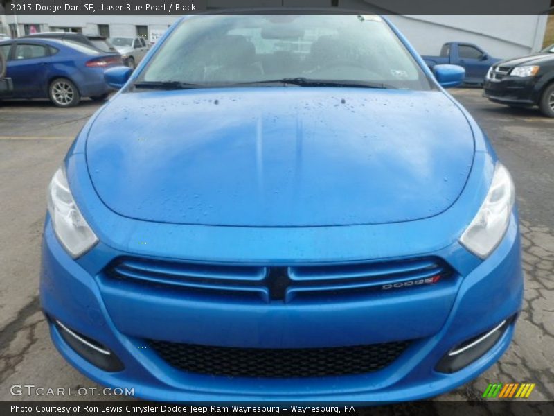 Laser Blue Pearl / Black 2015 Dodge Dart SE