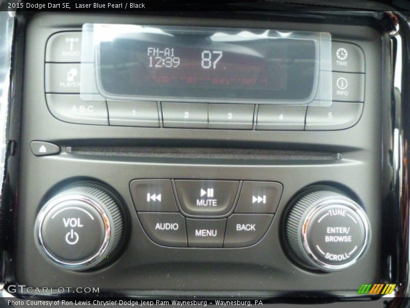 Laser Blue Pearl / Black 2015 Dodge Dart SE