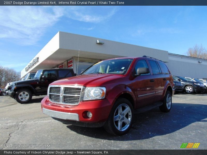 Inferno Red Crystal Pearl / Khaki Two-Tone 2007 Dodge Durango Limited 4x4