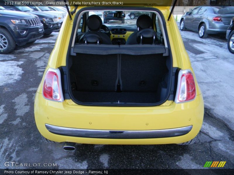 Giallo (Yellow) / Pelle Nera/Nera (Black/Black) 2012 Fiat 500 Lounge