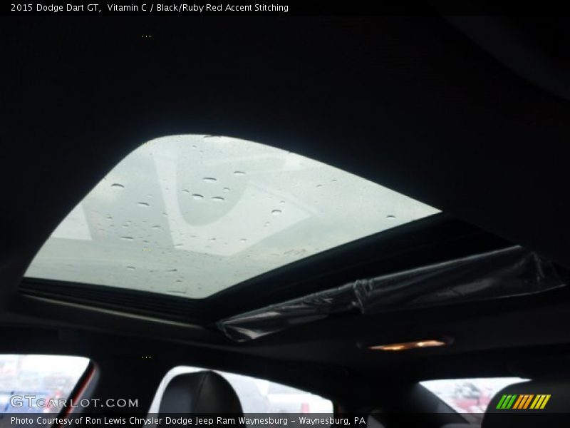 Vitamin C / Black/Ruby Red Accent Stitching 2015 Dodge Dart GT