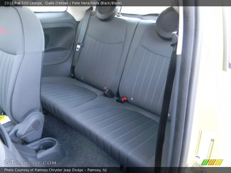Giallo (Yellow) / Pelle Nera/Nera (Black/Black) 2012 Fiat 500 Lounge