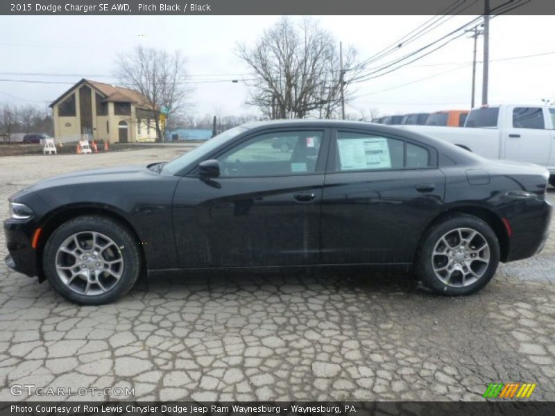 Pitch Black / Black 2015 Dodge Charger SE AWD