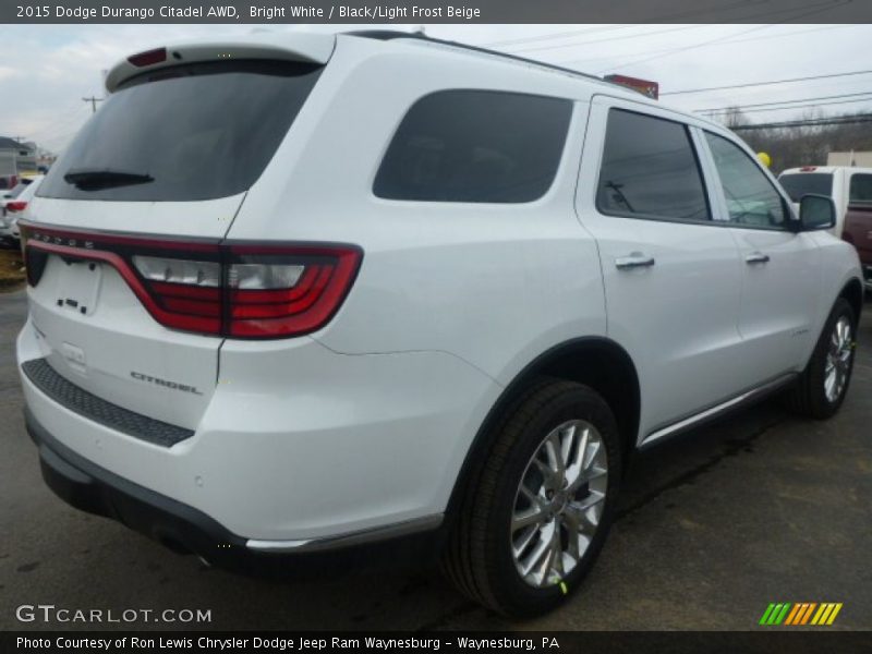 Bright White / Black/Light Frost Beige 2015 Dodge Durango Citadel AWD