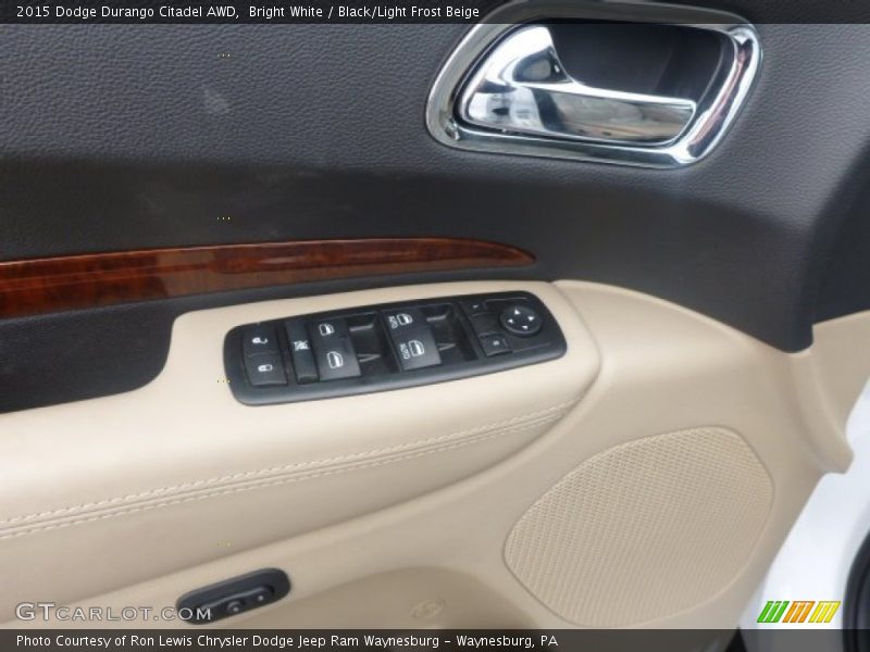 Bright White / Black/Light Frost Beige 2015 Dodge Durango Citadel AWD
