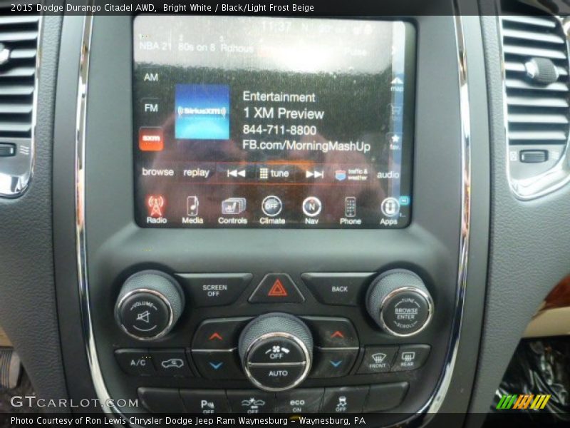 Bright White / Black/Light Frost Beige 2015 Dodge Durango Citadel AWD