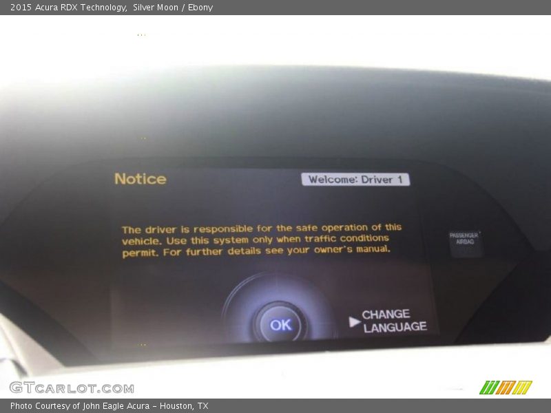 Silver Moon / Ebony 2015 Acura RDX Technology