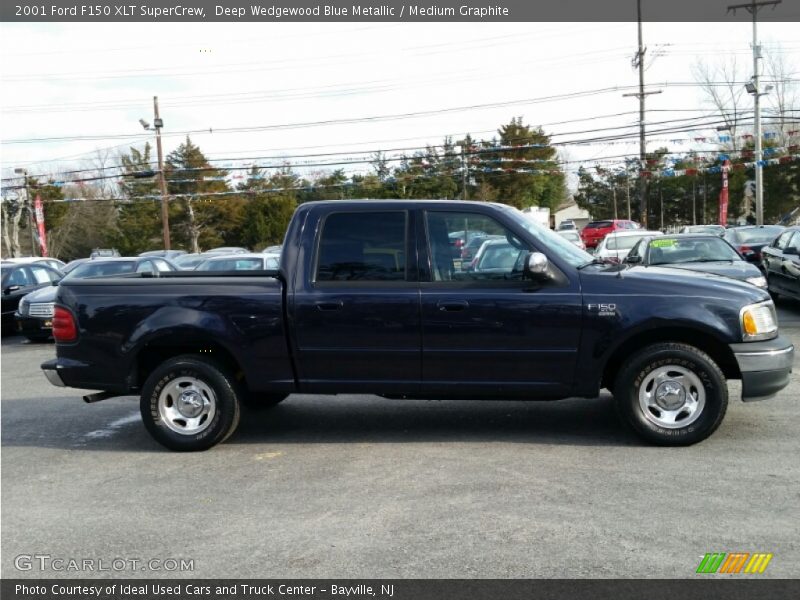 Deep Wedgewood Blue Metallic / Medium Graphite 2001 Ford F150 XLT SuperCrew