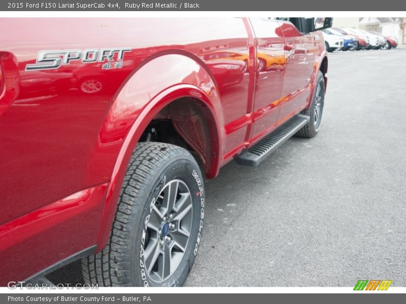 Ruby Red Metallic / Black 2015 Ford F150 Lariat SuperCab 4x4