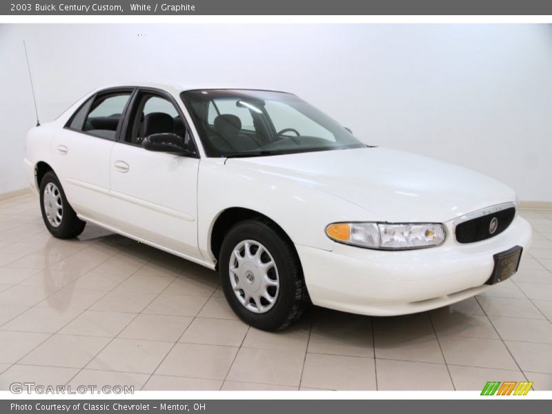 White / Graphite 2003 Buick Century Custom