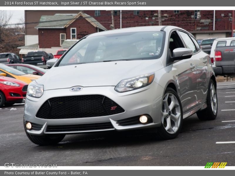 Ingot Silver / ST Charcoal Black Recaro Sport Seats 2014 Ford Focus ST Hatchback