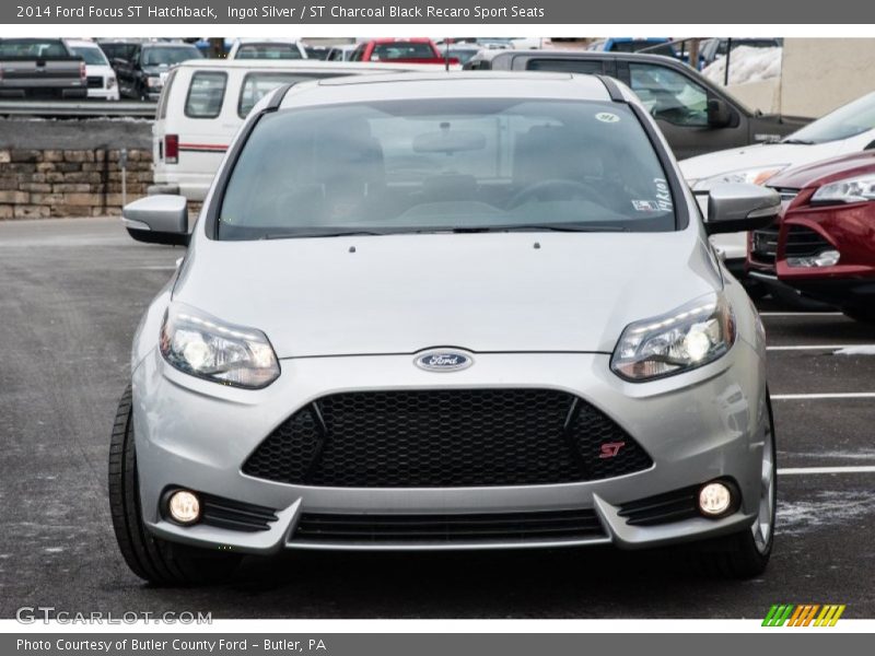Ingot Silver / ST Charcoal Black Recaro Sport Seats 2014 Ford Focus ST Hatchback