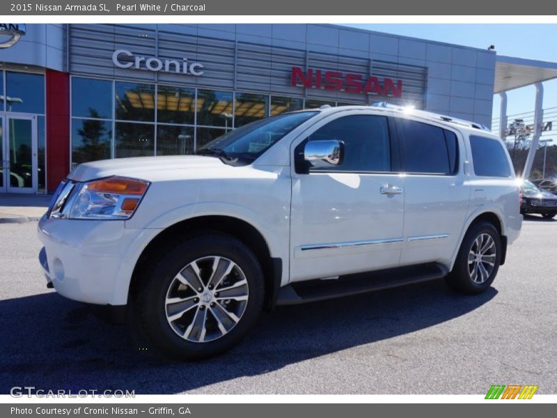 Pearl White / Charcoal 2015 Nissan Armada SL