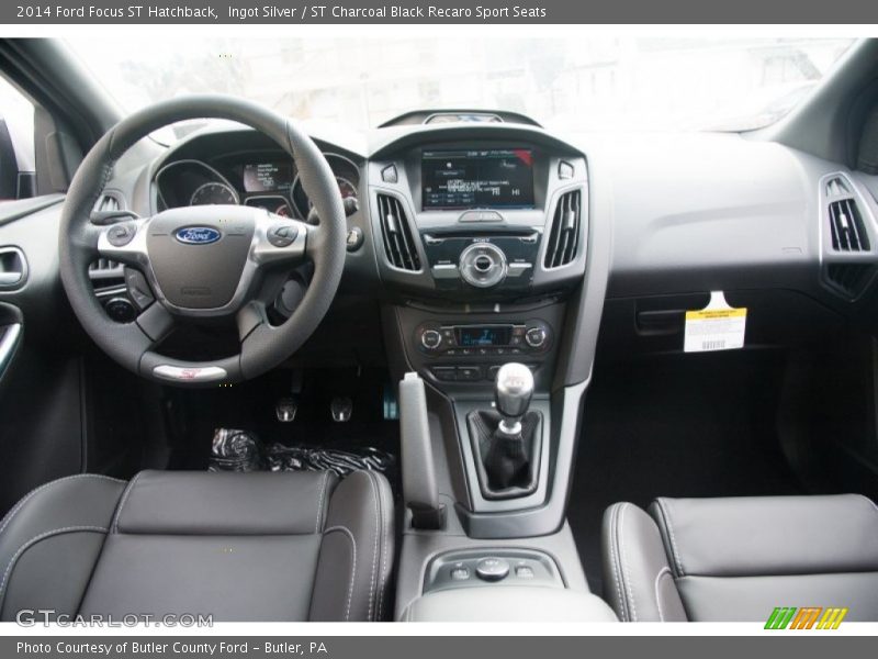Ingot Silver / ST Charcoal Black Recaro Sport Seats 2014 Ford Focus ST Hatchback