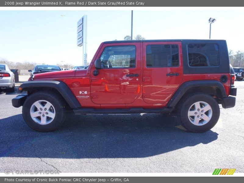 Flame Red / Dark Slate Gray/Med Slate Gray 2008 Jeep Wrangler Unlimited X