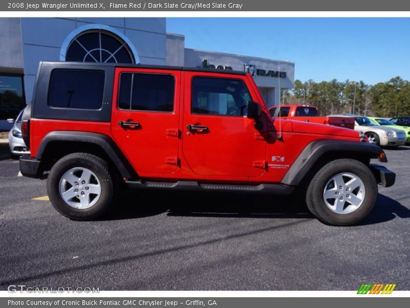 Flame Red / Dark Slate Gray/Med Slate Gray 2008 Jeep Wrangler Unlimited X
