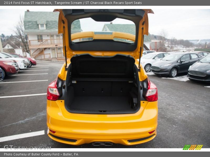 Tangerine Scream / ST Charcoal Black Recaro Sport Seats 2014 Ford Focus ST Hatchback