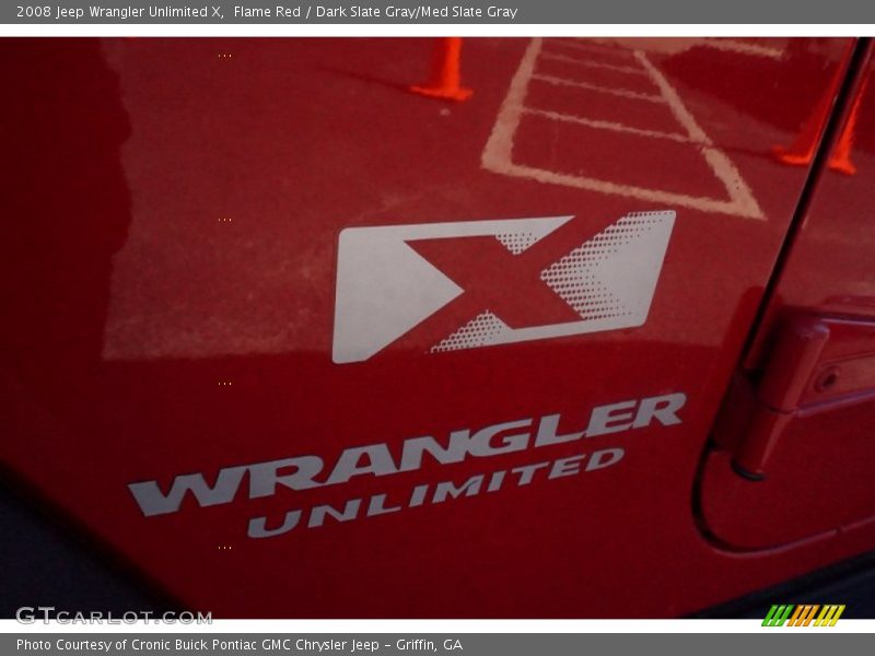 Flame Red / Dark Slate Gray/Med Slate Gray 2008 Jeep Wrangler Unlimited X