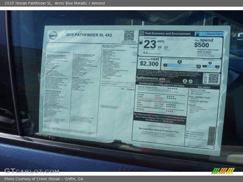 Arctic Blue Metallic / Almond 2015 Nissan Pathfinder SL