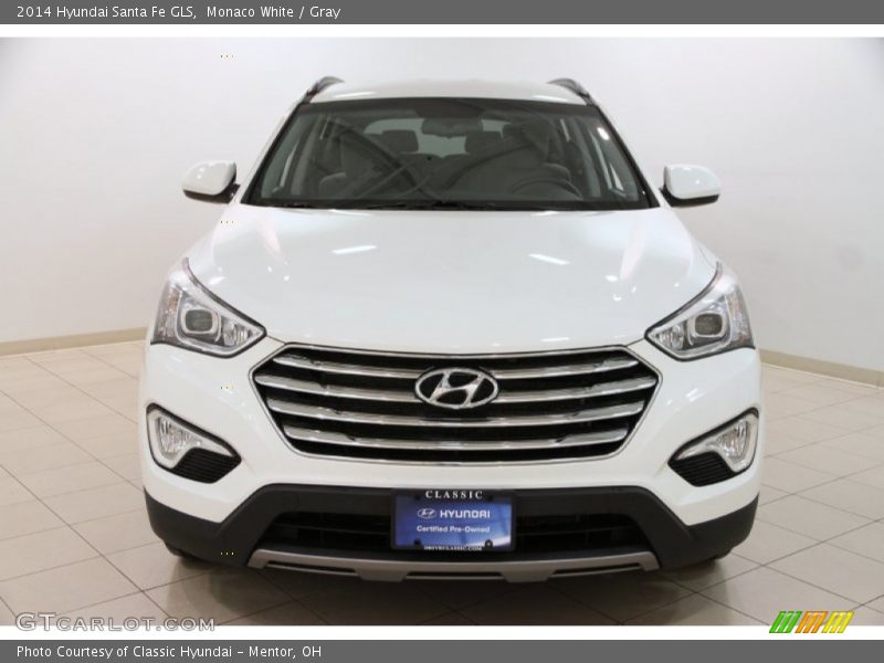 Monaco White / Gray 2014 Hyundai Santa Fe GLS